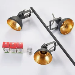 Lindby gulvlampe Lilly, svart, metall, 170 cm, E14 Clearance