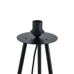 Lindby gulvlampe Nerys, svart, bambus, Ø 31,5 cm, stativ New