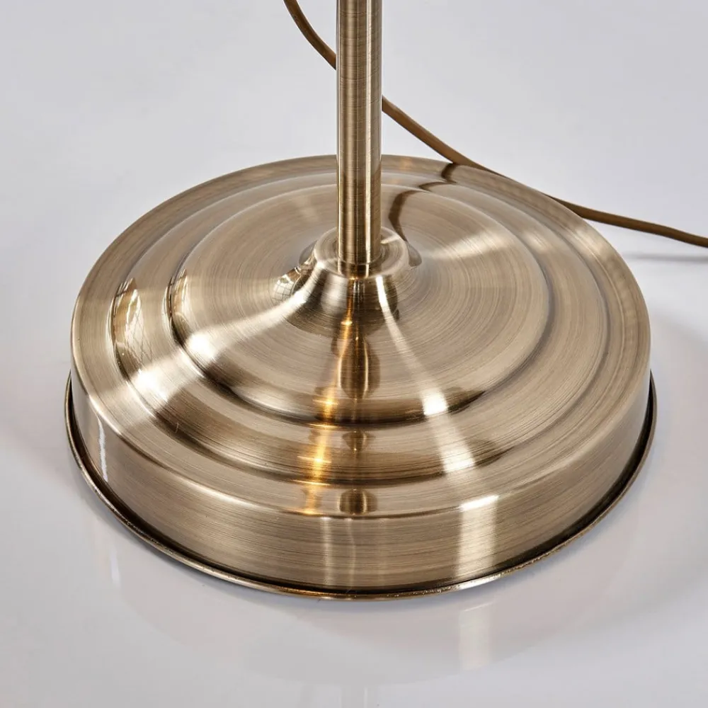 Lindby gulvlampe Otis, antikk messing, glass, 170 cm, E27| Gulvlamper