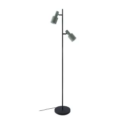 Lindby gulvlampe Ovelia, grønn/svart, metall, E27| Gulvlamper