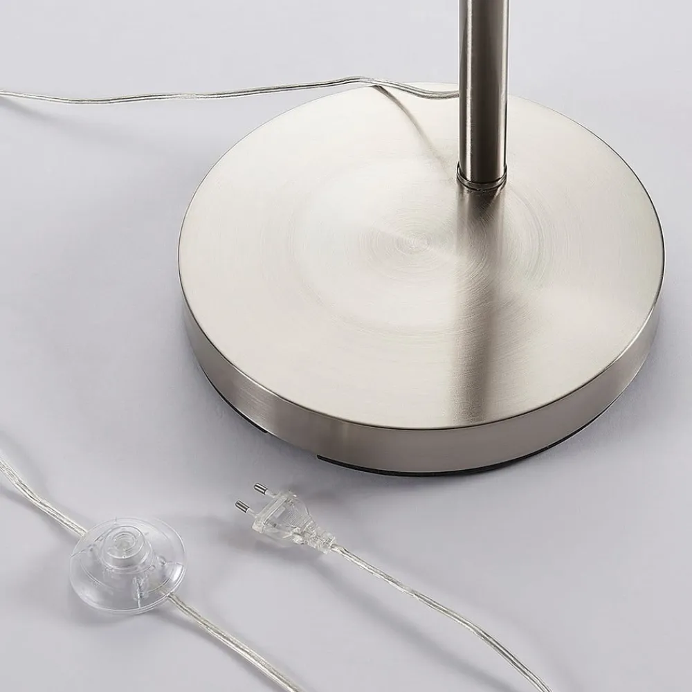 Lindby gulvlampe Railyn, hvit, stoff, 200 cm, E27| Gulvlamper