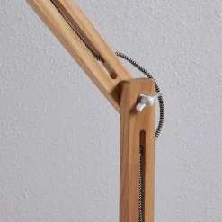 Lindby gulvlampe Shivanja, tre, justerbar, 146 cm, E27| Kontorbelysning|Gulvlamper