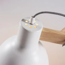 Lindby gulvlampe Shivanja, tre, justerbar, 146 cm, E27| Kontorbelysning|Gulvlamper