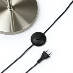 Lindby gulvlampe Sonika, 175 cm, nikkelfarget, glass, E27| Gulvlamper