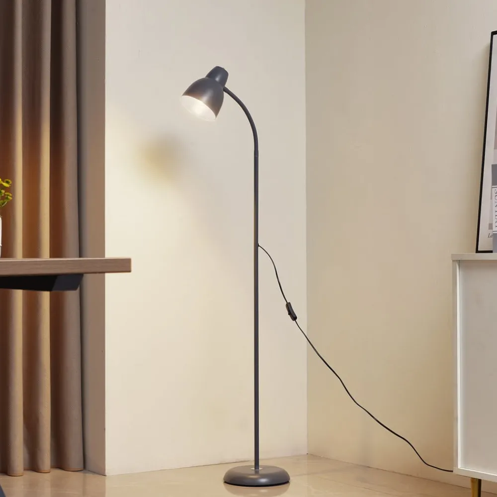 Lindby gulvlampe Tebbi, blå, metall, høyde 150 cm| Gulvlamper