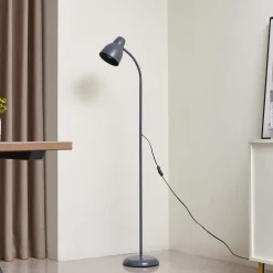 Lindby gulvlampe Tebbi, blå, metall, høyde 150 cm| Gulvlamper