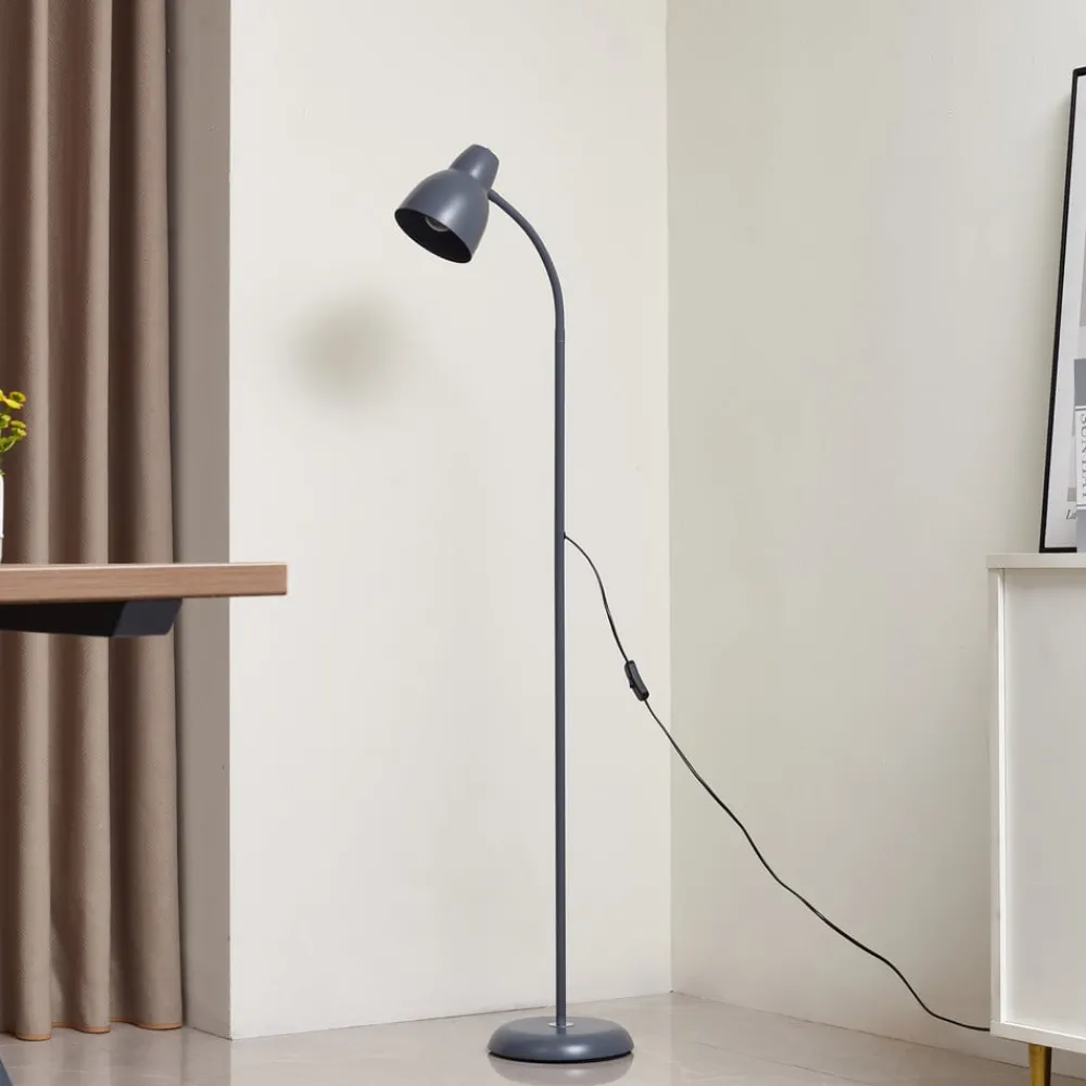 Lindby gulvlampe Tebbi, blå, metall, høyde 150 cm| Gulvlamper