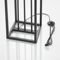 Lindby gulvlampe Tiliane, svart, metall, 3 lyskilder, 153 cm| Gulvlamper