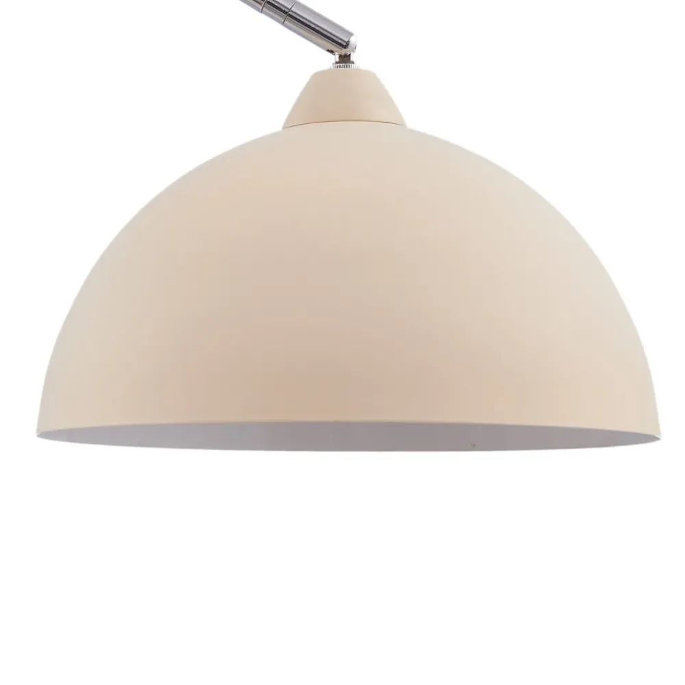 Lindby gulvlampe Tonka, beige, metall/marmor, 180 cm, E27| Gulvlamper