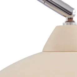 Lindby gulvlampe Tonka, beige, metall/marmor, 180 cm, E27| Gulvlamper