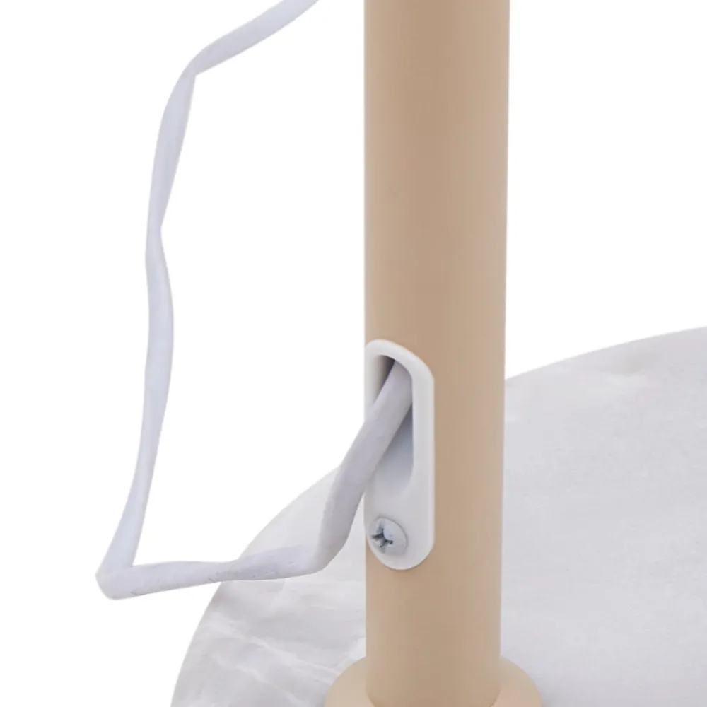 Lindby gulvlampe Tonka, beige, metall/marmor, 180 cm, E27| Gulvlamper