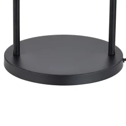 Lindby gulvlampe Yaelle, 146 cm høy, rotting, svart, E27| Design- Og Hotellbelysning|Gulvlamper