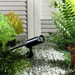 Lindby Heath LED-lampe med jordspyd, 4 stk, svart| Utespotter