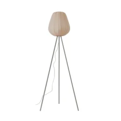 Lindby Helin gulvlampe, beige, tekstil, stativ, 144 cm, E27| Gulvlamper