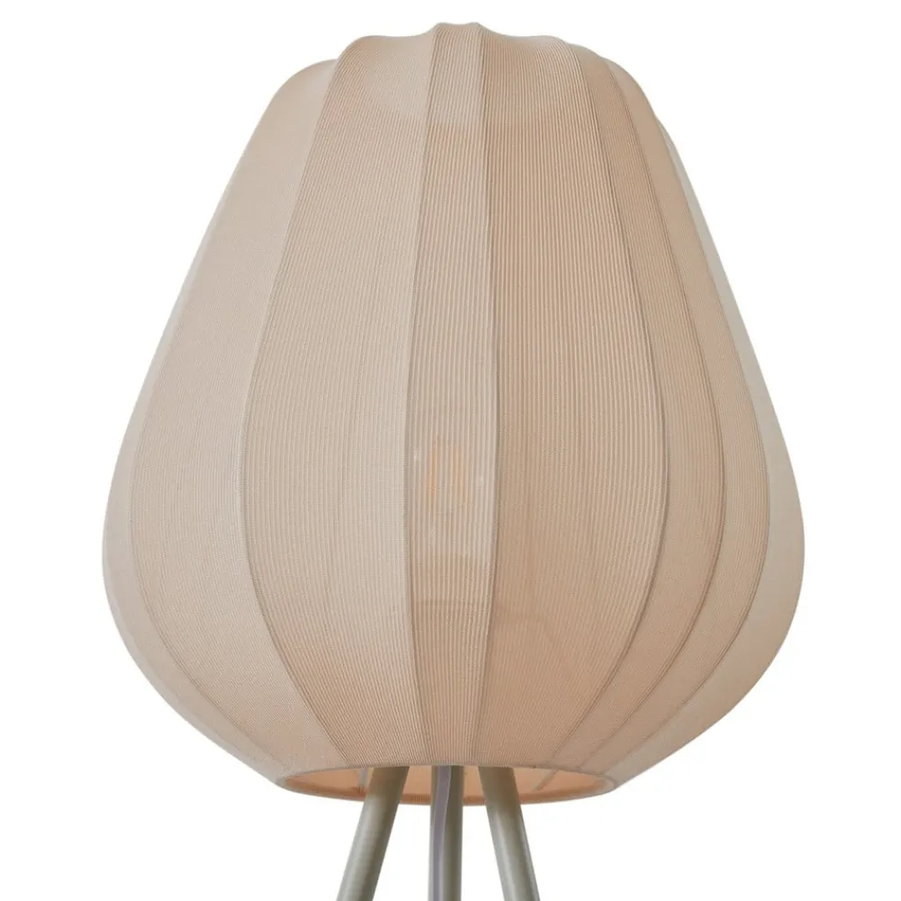Lindby Helin gulvlampe, beige, tekstil, stativ, 144 cm, E27| Gulvlamper