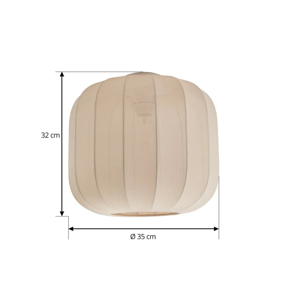 Lindby Helin taklampe, beige, stoff, Ø 35 cm| Taklamper