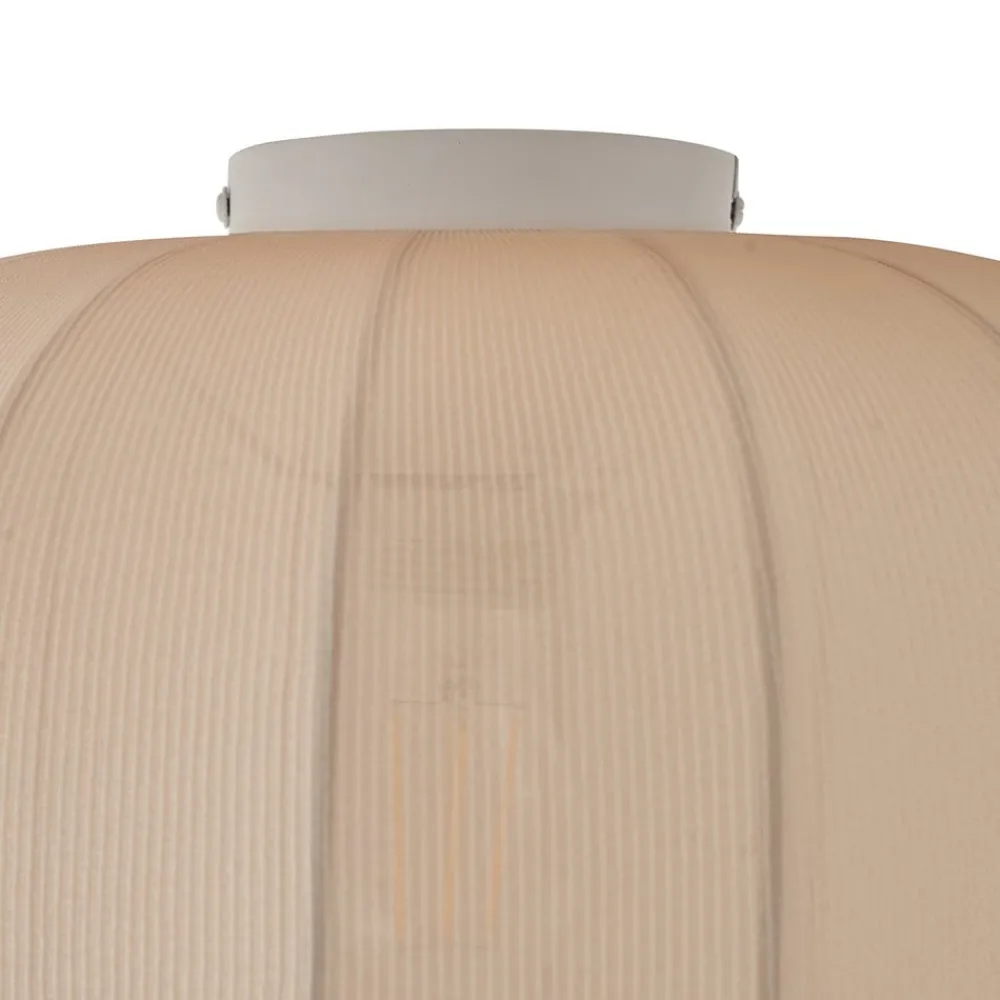 Lindby Helin taklampe, beige, stoff, Ø 35 cm| Taklamper