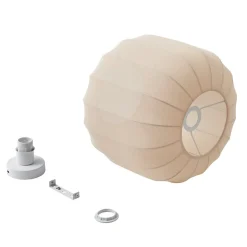 Lindby Helin taklampe, beige, stoff, Ø 35 cm| Taklamper