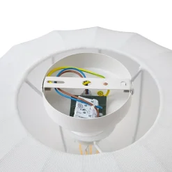 Lindby Helin taklampe, hvit, stoff, Ø 35 cm Discount