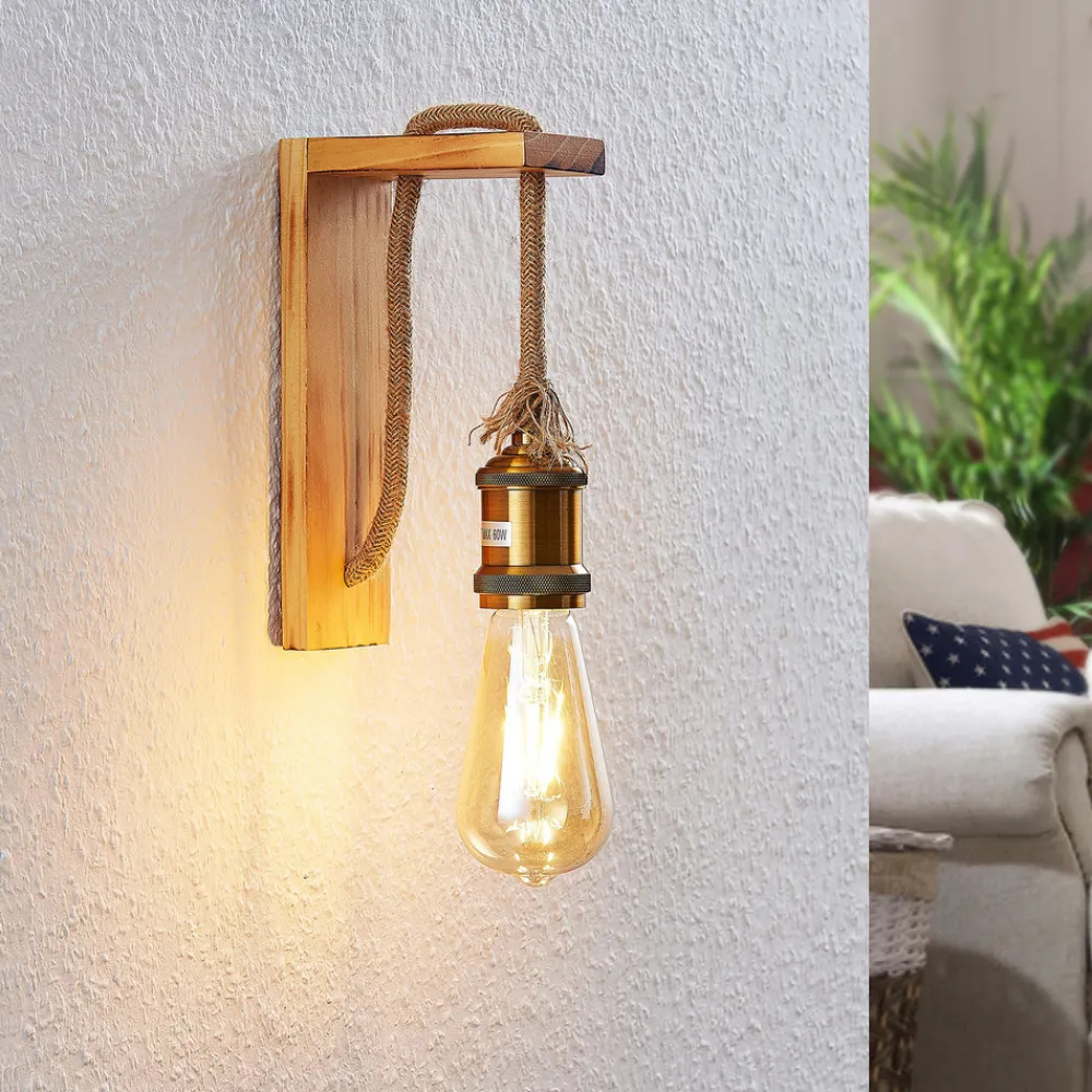 Lindby Helou tre-vegglampe med synlig fatning Discount