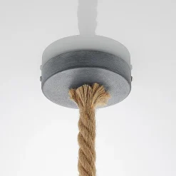 Lindby hengelampe Chaby, Ø 29 cm, 1 lyskilde, metall, tau Discount