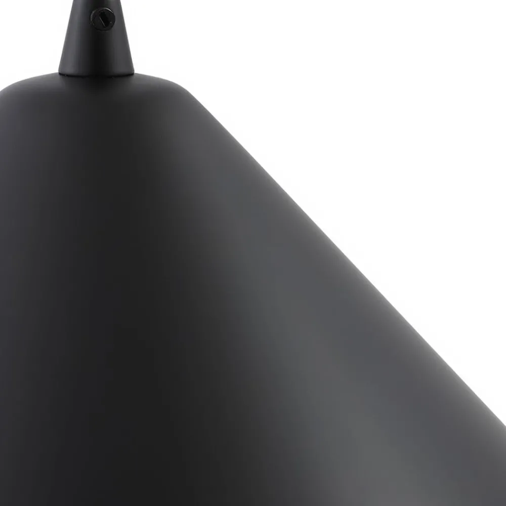 Lindby hengelampe Clarine, svart/hvit, Ø 50 cm, metall| Pendellamper