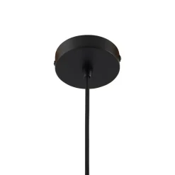 Lindby hengelampe Clarine, svart/hvit, Ø 50 cm, metall| Pendellamper