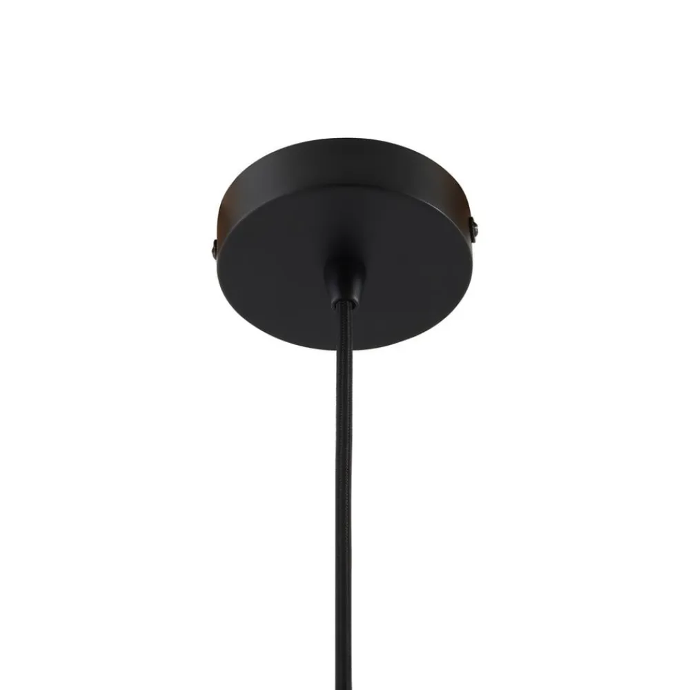 Lindby hengelampe Clarine, svart/hvit, Ø 50 cm, metall| Pendellamper