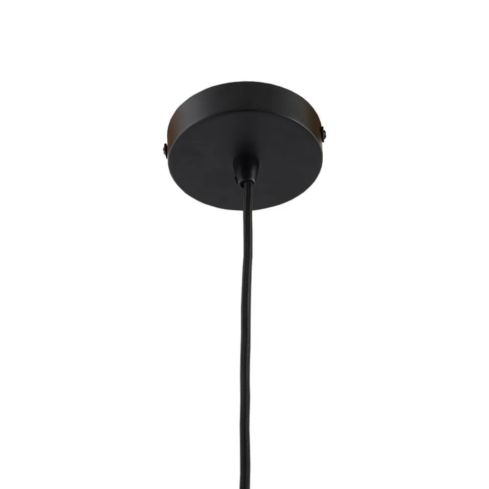 Lindby hengelampe Clarine, svart/hvit, Ø 32 cm, metall| Pendellamper