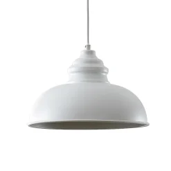 Lindby hengelampe Cliona, hvit, metall, Ø 31 cm, E27 Best