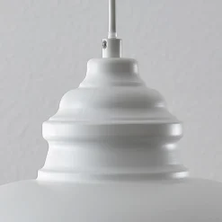 Lindby hengelampe Cliona, hvit, metall, Ø 31 cm, E27 Best