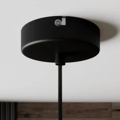 Lindby hengelampe Cliona, svart, metall, Ø 31 cm, E27 New