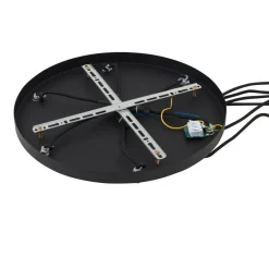 Lindby hengelampe Doroteo, 6 lyskilder, grønn/amber/grå, glass| Pendellamper