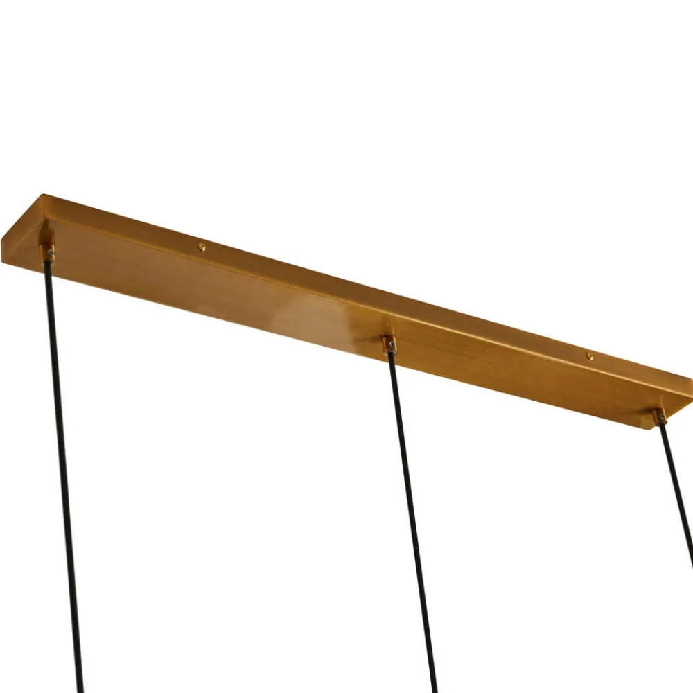 Lindby hengelampe Drakar, Ø 22 cm, 3 lyskilder, rav, glass| Pendellamper