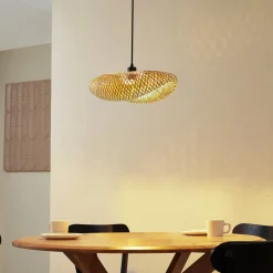 Lindby hengelampe Eleane, bambus, natur, lengde 50 cm, E27 Best