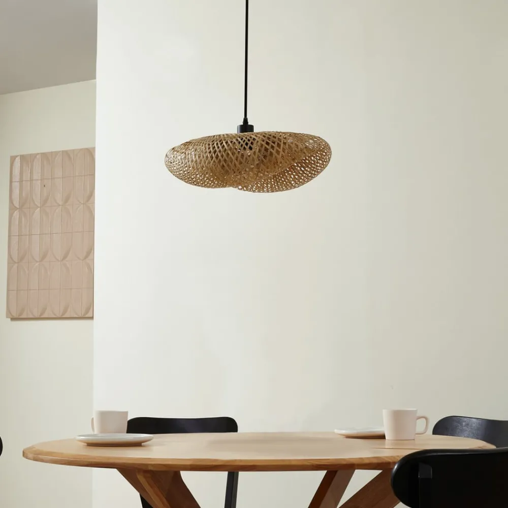 Lindby hengelampe Eleane, bambus, natur, lengde 50 cm, E27 Best