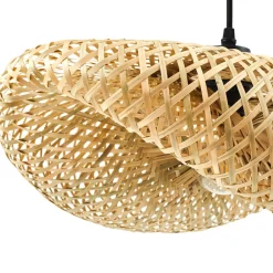 Lindby hengelampe Eleane, bambus, natur, lengde 50 cm, E27 Best