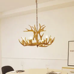 Lindby hengelampe Fibi, brun, gevir, 6 lyskilder E14 Clearance