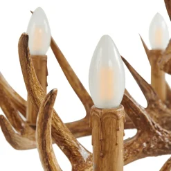 Lindby hengelampe Fibi, brun, gevir, 6 lyskilder E14 Clearance