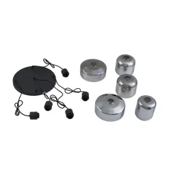 Lindby hengelampe Hildur, Ø 35 cm, røykgrå, glass, E27| Pendellamper