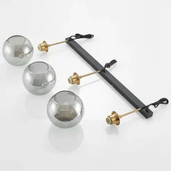 Lindby hengelampe Hiwana, røykgrå, glass, 3 lyskilder Online