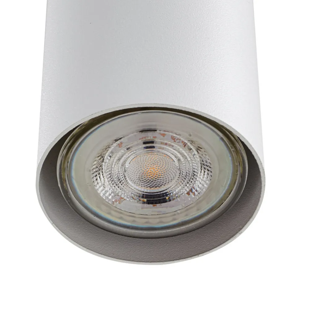 Lindby hengelampe Joffrey, 76 cm, hvit, 4 lyskilder, GU10