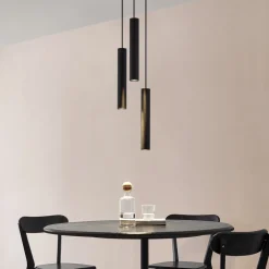 Lindby hengelampe Joffrey, Ø 24 cm, svart, 3 lyskilder, GU10 Discount