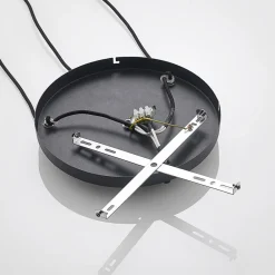 Lindby hengelampe Jurian, 32 cm, 3 lyskilder, bronse, røyk, glass| Pendellamper