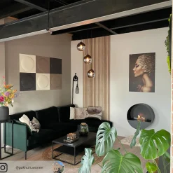 Lindby hengelampe Jurian, 32 cm, 3 lyskilder, svart/røyk, glass Best