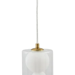 Lindby hengelampe Kupla, opal/klar, glass, 1 lyskilde, G9 Outlet