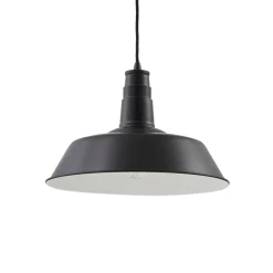 Lindby hengelampe Laylan, svart/hvit, Ø 36 cm, metall Discount