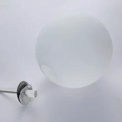 Lindby hengelampe Marike, Ø 40 cm, hvit, glass, kuppel, E27 New