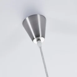 Lindby hengelampe Marike, Ø 40 cm, hvit, glass, kuppel, E27 New