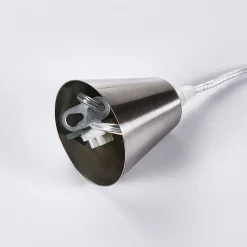 Lindby hengelampe Marike, Ø 40 cm, hvit, glass, kuppel, E27 New